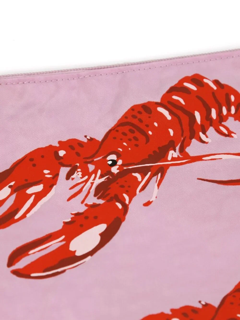 NWOT Baggu Flat Pouch Large - Pink Lobster (Sea Creatures)